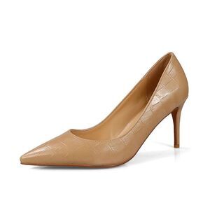 NEW Pointed Toe High Heel Pumps Vegan Leather Dress Shoes 11